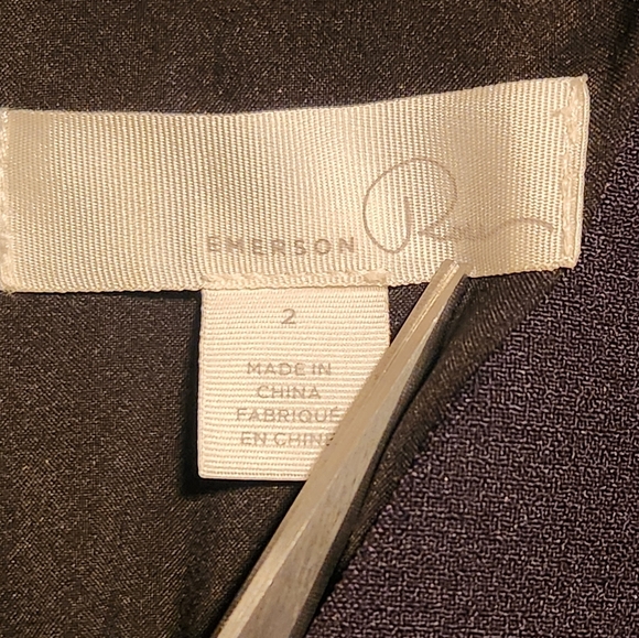 Emerson Rose Navy Blue V-Neck Bell Sleeve Sheath Knee Length Dress Size 2 Career - Picture 6 of 7